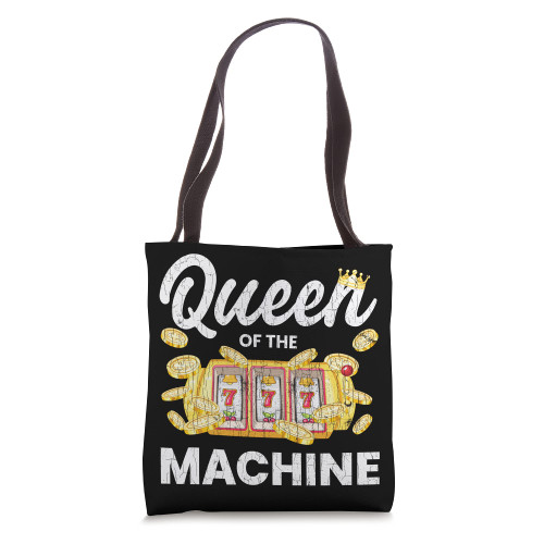 Queen Of Slot Machine Funny Casino Gambling Gambler Graphic Tote Bag Queen Of Slot Machine Funny Casino Gambling Gambler Graphic Tote Bag