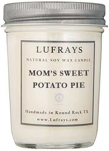 Lufrays Handmade Soy Mason Jar Candles - Gifts for Her, Him, Birthday, Just Because (Mom's Sweet Potato Pie)