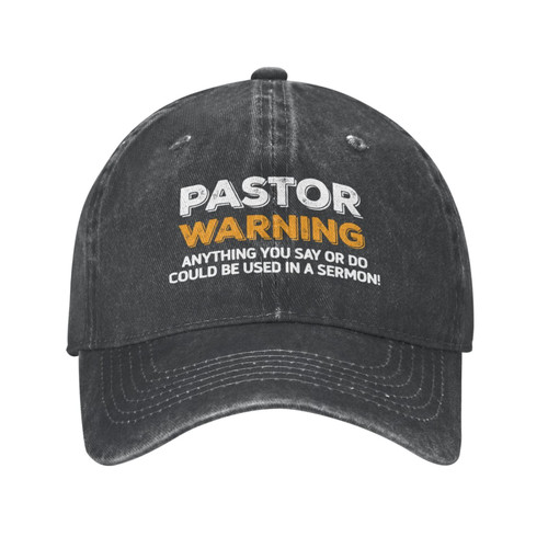 Philysonic Pastor Warning Anything You Say Hat Men Dad Hats Trendy Hats Black