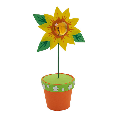 Fun Express Sunflower Flowerpot Craft Kit - Craft Kits - 6 Pieces