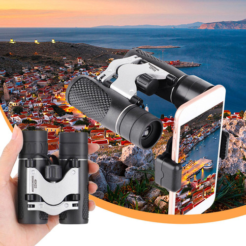 Multilayer HD Coated Film Binoculars Easy to Focus, Compact Binoculars for Adults and Kids, High Powered Mini Pocket Binoculars, Small Binoculars for Watching Travel Viewing Outdoor (A)