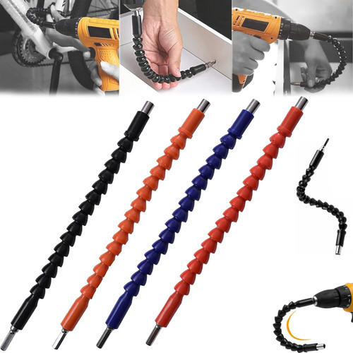 LONGLUAN Superbit, Superbit Screwdriver Flexible, Super Bit Flexible Drill Bit Extension, Superbit 360 Degree Screwdriver Extension for Any Angle, Flexible Drill Extension Flex (4Pcs)