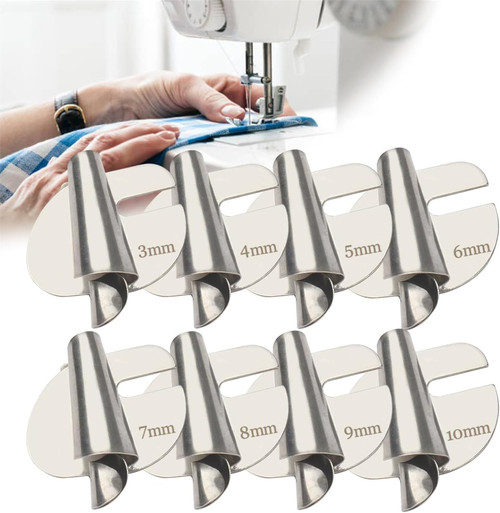 Sewing Rolled Hemmer Foot, Universal 3-10mm Wide Sewing Rolled Hem Presser Foot, Hemming Foot Kit for Sewing Rolled Hemmer Presser Foot, 8 PCS, Sewing Accessories (8Pcs-All Mix)