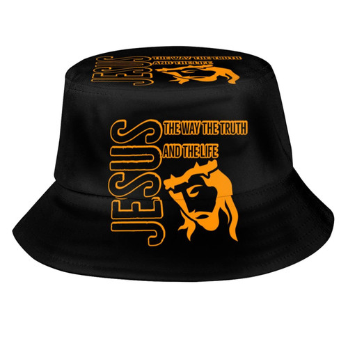 Jesus The Way The Truth and The Life Bucket Hat Foldable Fisherman's Hat Travel Wide Brim Beach Sun Cap Unisex