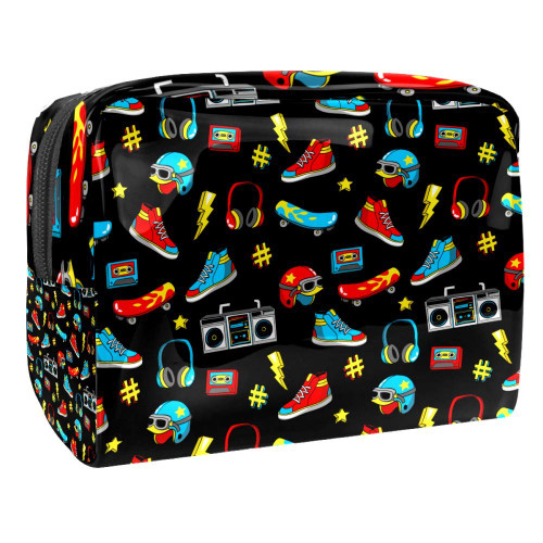 Portable Makeup Bag with Zipper Travel Toiletry Bag for Women Handy Storage Cosmetic Pouch Cool Element Portable Makeup Bag with Zipper Travel Toiletry Bag for Women Handy Storage Cosmetic Pouch Cool Element