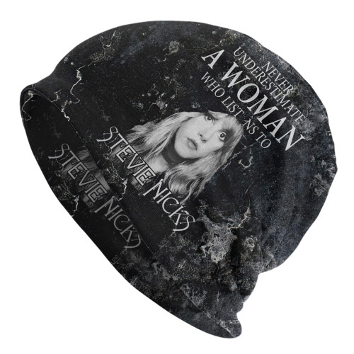 YEACITY Stevie Singer Nicks Beanie Hat Adult Skull Cap Warm Slouchy Knit Hat Headwear Head Wrap Cap for Men Women Black YEACITY Stevie Singer Nicks Beanie Hat Adult Skull Cap Warm Slouchy Knit Hat Headwear Head Wrap Cap for Men Women Black