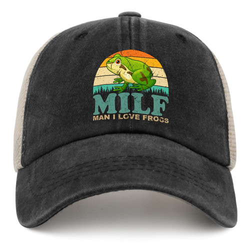 Man I Love Frogs Hat Trucker Hat Women Funny Mesh Cap for Summer Man I Love Frogs Hat Trucker Hat Women Funny Mesh Cap for Summer