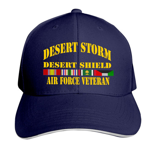 Desert Storm Desert Shield Air Force Veteran Unisex Baseball Cap Dad Hat Adjustable Snapback Hats Sandwich Cap Trucker Hat