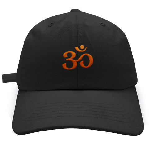 JPAK Om Symbol Baseball Cap Embroidered Cotton Dad Hat - Indian Buddah Black