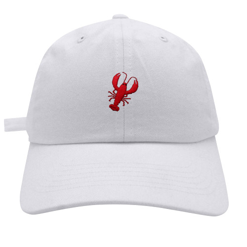 JPAK Lobster Baseball Cap Embroidered Cotton Dad Hat - Seafood White