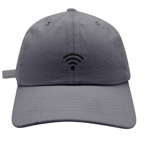 JPAK WiFi Symbol Baseball Cap Embroidered Cotton Dad Hat - Logo Internet Gray