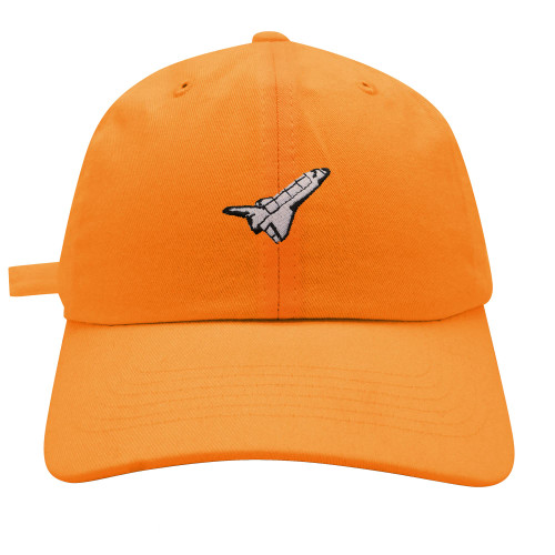 JPAK Space Shuttle Dad Hat Embroidered Baseball Cap Space Travel Orange