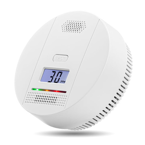 Carbon Monoxide Detector, Portable Battery Operated CO Alarm Equipped with Smart Chip to Indicate Low Battery, for Home, RV Travel, Basement, Garage?Have Test Button