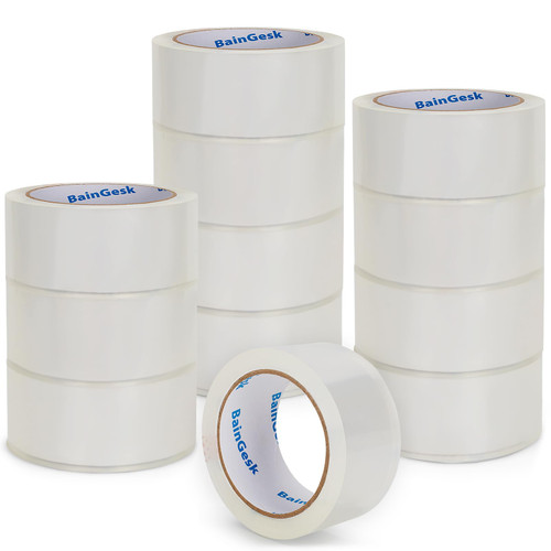 BainGesk 12 Rolls, Clear Packing Tape, 1.88" x 65 Yards, 3" Core, Total 780 Yards, Packing Tape Refills, Heavy Duty Packaging Tape for Shipping Packaging Moving Sealing and Mailing