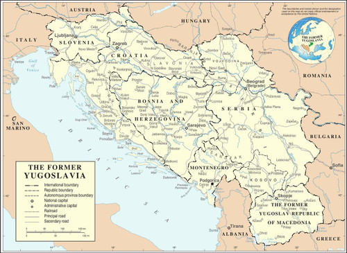 Gifts Delight Laminated 33x24 Poster Former Yugoslavia Map Gifts Delight Laminated 33x24 Poster Former Yugoslavia Map