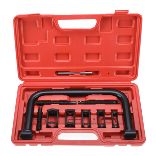 KUNTEC 10pcs Valve Spring Compressor Automotive Compression C-Clamp Tool Service Kit for Motorcycle, ATV, Car, Small Engine Vehicle Equipment