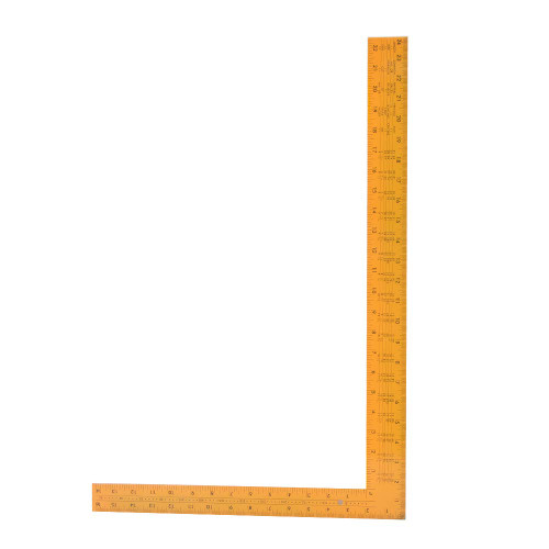 MISNODE Carpenter Square Aluminum L Shape Ruler Woodworking Protractor Measuring Tool Rafter Carpenter Framing Square for Inspection Measurement(Yellow)