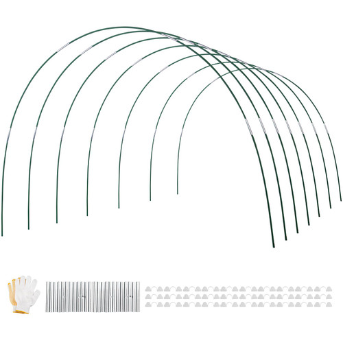NONMON 30pcs Greenhouse Hoops,DIY 6 Sets Garden Hoops for 7ft Grow Tunnel, Rust-Free Fiberglass Support Hoops Frame for Garden Fabric, DIY Plant Support Garden Stakes, Gardening Supplies