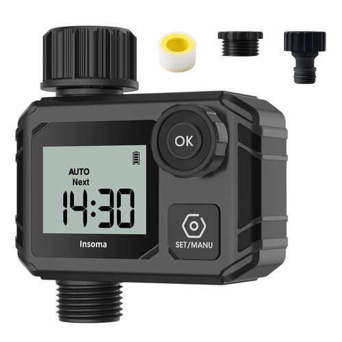 Sprinkler Timer, Outdoor Digital Water Timer for Garden Hose Faucet, Programmable Watering Irrigation Timer with Rain Delay/Automatic Watering Mode, Smart Watering System for Lawns and Yard