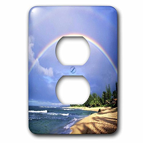 3dRose lsp_54136_6 Double Rainbow In Kauai Hawaii Outlet Cover