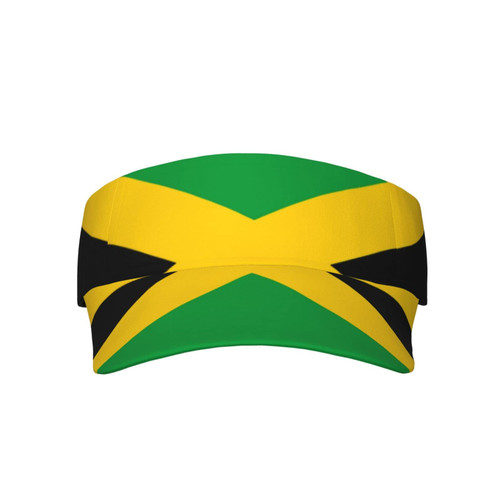 Cute Jamaica Flag Hats Men Women Sports Sun Visor Hats Cute Flag Print Sun Protection Cap Hat