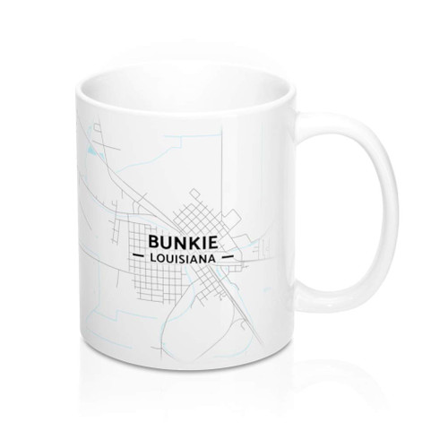 Hometown Bias Bunkie, Louisiana LA Map Mug (11 oz)