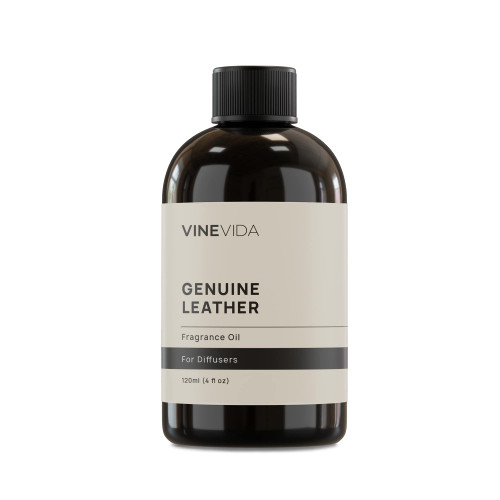 VINEVIDA Genuine Leather Fragrance Oil for Cold Air Diffusers, Essential Oils for Diffuser Oil Refill & Air Freshener Room Spray - 4 Fl Oz