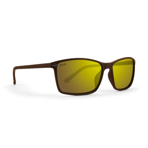 Epoch 11 Golf Sport Sunglasses Brown Frame with Gold Mirror Lens