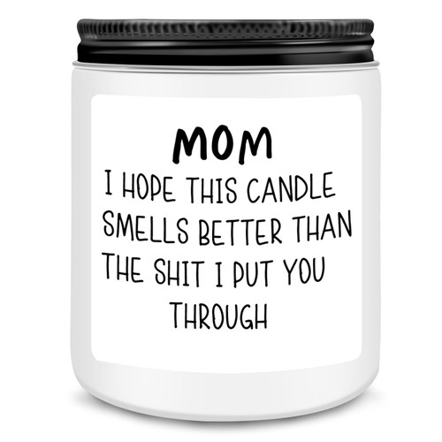 Homsolver Mothers Day Gifts from Daughter Son,Gifts for Mom,Mom Gifts,Mothers Day Gifts for Moms Her Bonus Mom Mother New Mom Step Mom (mom i Hope This Candle-White) Homsolver Mothers Day Gifts from Daughter Son,Gifts for Mom,Mom Gifts,Mothers Day Gifts for Moms Her Bonus Mom Mother New Mom Step Mom (mom i Hope This Candle-White)