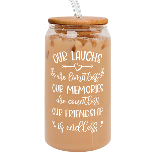 Gifts for Friends Female - Friendship Gifts for Women Friends - Best Friend Birthday Gifts for Women Friendship Unique - Bestie Gifts for Women Friends, Gifts for Best Friends Women - 16 Oz Can Glass Gifts for Friends Female - Friendship Gifts for Women Friends - Best Friend Birthday Gifts for Women Friendship Unique - Bestie Gifts for Women Friends, Gifts for Best Friends Women - 16 Oz Can Glass