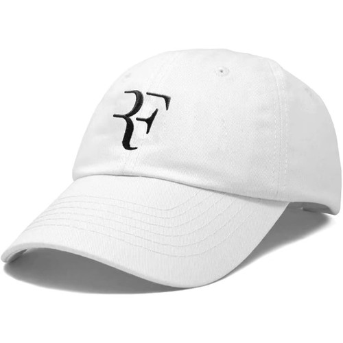 ROGER FEDERER Hat Embroidered Hats Soft Baseball Cap Men and Women Adjustable Tennis Caps White