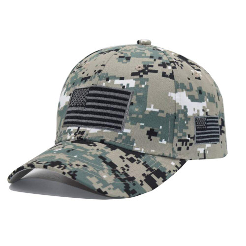 MANMESH HATT USA American Flag Camo Hat, Embroidered Adjustable Washed Distressed Baseball Cap for Men Women (Camouflage Green, one Size)