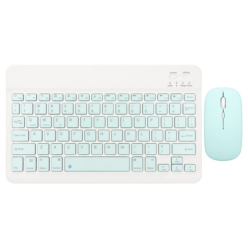 SYH&AQYE 10 Inch Wireless BT Keyboard Mouse Combo, Three Speed Adjustable DPI Ultra Thin and Ultra Quiet Mouse, USB Charging Keyboard with Scissor Foot Structure for PC Laptop Computer(Green)