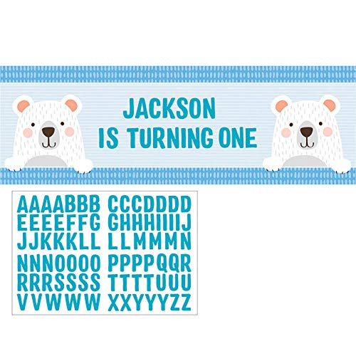 Creative Converting Party Supplies, Bear Party Large Banner, Banner, Multicolor, 60X20In