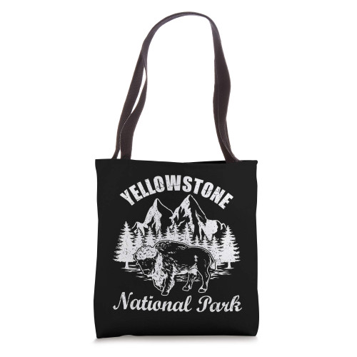 Yellowstone Souvenir Buffalo Gift Yellowstone National Park Tote Bag