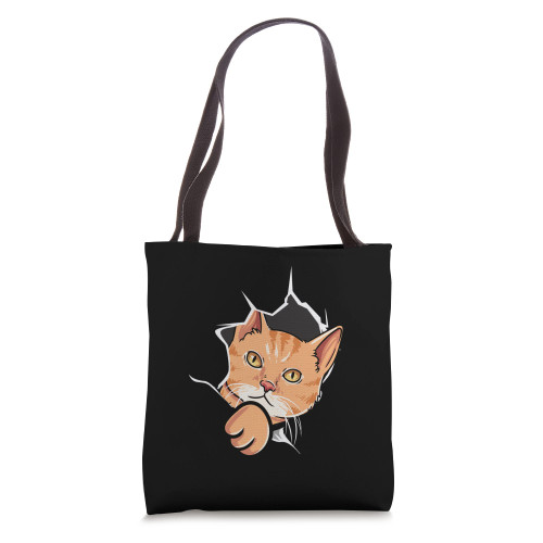 Cute Tabby Cat Gift- Love My Orange Tabby Cat Tote Bag