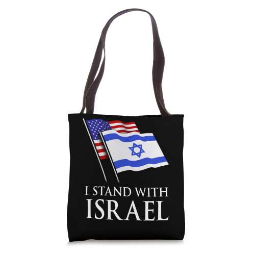 I Stand With Israel, Israeli Palestinian Conflict Pro Israel Tote Bag
