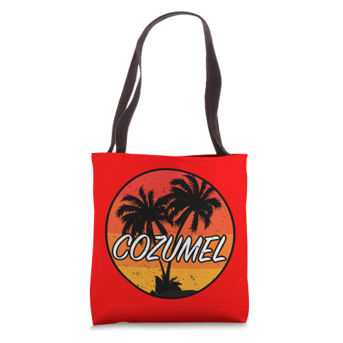 Cozumel Mexico Vacation Cruise Sunset Vintage Souvenir Gift Tote Bag Cozumel Mexico Vacation Cruise Sunset Vintage Souvenir Gift Tote Bag