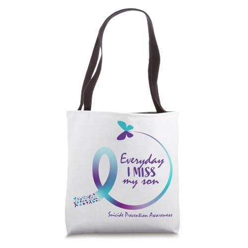 Suicide Awareness Prevention Son Loving Memory Butterfly Tote Bag