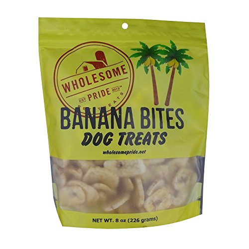 Wholesome Pride 8oz Banana bites- Dog Treats- ALL NATURAL DOG TREAT