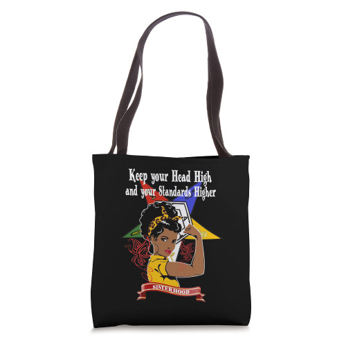 Order Of The Eastern Star OES Sisterhood Keep Your Head High Tote Bag Order Of The Eastern Star OES Sisterhood Keep Your Head High Tote Bag