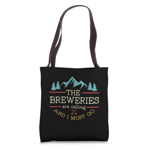 Vintage Beer Breweries are Calling and I Must Go Craft Beer Tote Bag