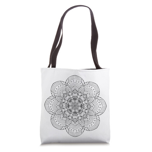 Color Your Own Tote Bag - Mandala Coloring Tote Bag