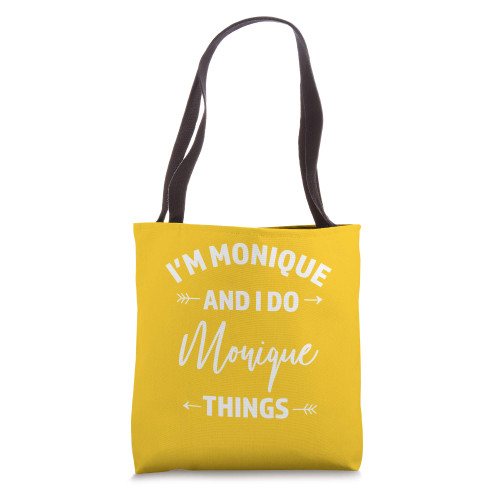 Cute Monique Things Personalized Name Gifts Tote Bag