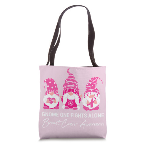 Gnome one Fights Alone Breast Cancer Awareness Tote Bag Gnome one Fights Alone Breast Cancer Awareness Tote Bag