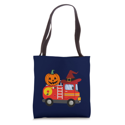 Halloween Firefighter Costume Trick Or Treat Spooky Fireman Tote Bag
