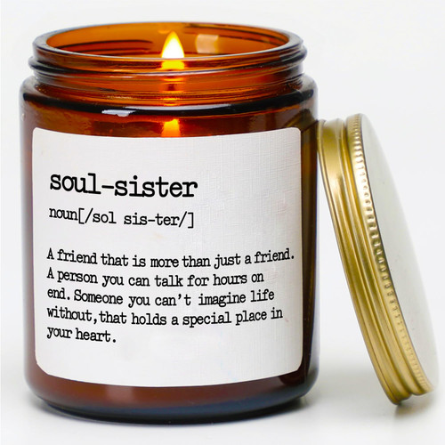 Sister Candle Gifts from Sister, Soul Sister Definition Gifts Christmas Thanksgiving Birthday Gift for Sister Best Friend Women Sister in Law Bestie Sister Candle Gifts from Sister, Soul Sister Definition Gifts Christmas Thanksgiving Birthday Gift for Sister Best Friend Women Sister in Law Bestie
