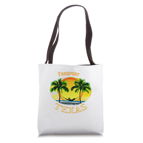 Freeport Texas Palm Trees Beach Vacation Tote Bag