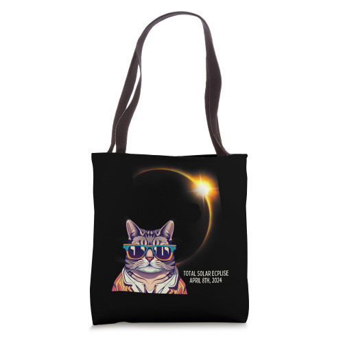 Cat America Totality Solar Eclipse 2024 4.08.24 Accessories Tote Bag
