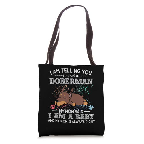 Funny Red Doberman Pinscher Mom Puppy Dog Mama Mothers Day Tote Bag Funny Red Doberman Pinscher Mom Puppy Dog Mama Mothers Day Tote Bag